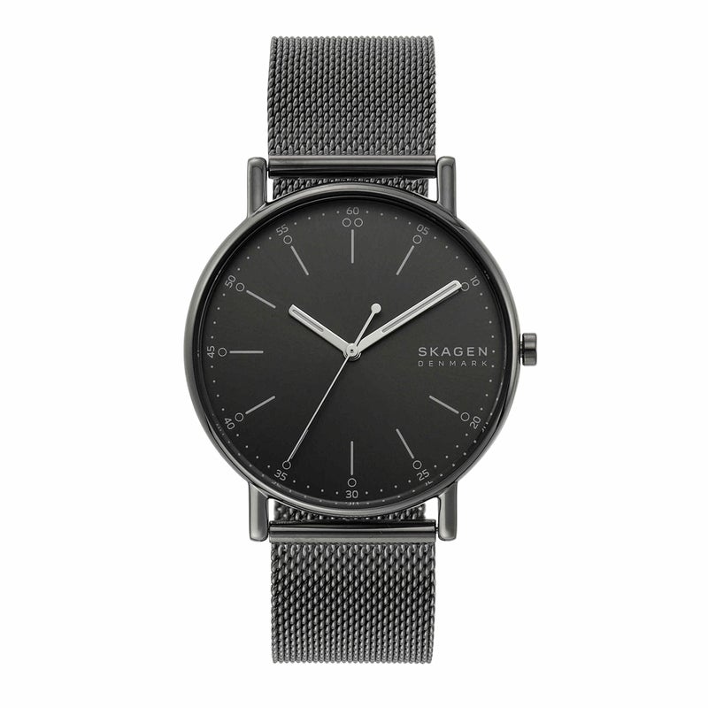 Skagen Men's Signatur Three-Hand Gray Stainless Steel Mesh Band Watch (Model: SKW6577) - Image 1